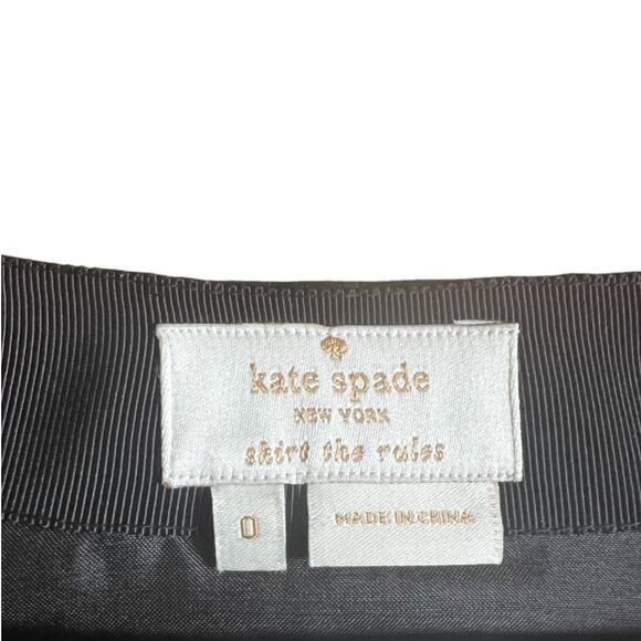 Kate Spade Black Flare Mini Skirt | Size 0 - Picture 5 of 6